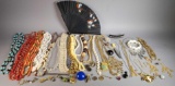 Assorted Costume Jewelry with Fan