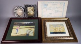 (11) Unframed Raymond Williams Landscape Prints, (2) Picture Frames and more