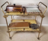 Vintage Serving Cart, Hot Plates and Wamers (LPO)