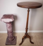 Wood Plant Stand & Vinyl Pedestal (LPO)