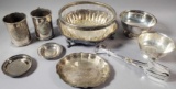 Silverplate Lot 2 with Pastry Tongs and Pair of Silvertone Mugs