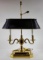 Brass Desk Lamp with Black Metal Shade (LPO)