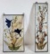 (2) Stained Glass Panels w/Dried Flowers