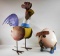 Ornamental Metal Pig and Rooster (LPO)