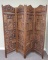 Hand Carved Rosewood 4 Panel Screen (LPO)