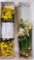 (2) Boxes of Yellow Silk Flowers