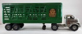 Vintage Metal Toy Cattle Hauler Truck by Structo