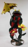 Garden Art Metal Frog w/Umbrella (LPO)