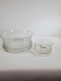 (2) Glass Etched Bowls