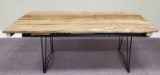 Primitive Coffee Table with Metal Base (LPO)