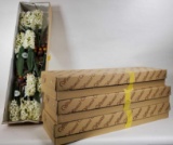 (4) Boxes of Silk Flowers