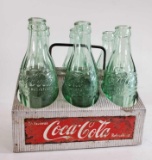 Vintage Coca-Cola Carrier with (6) Bottles