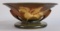 Roseville Brown Zephyr Lily Footed Bowl 473-6