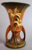 Roseville Brown Zephyr Lily Vase 132-7