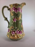 Ornate Porcelain Tall Pitcher