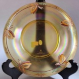 Fenton Millennium Collection Hand Painted Satin Gold Console Bowl