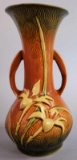 Roseville Brown Zephyr Lily Vase 137-10