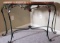 Metal and Wicker Console Table (LPO)
