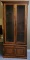 Lighted Oak Gun Cabinet for 8 Guns with Key (LPO)