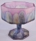 Rueven Nouveau Art Glass Octagonal Compote with Label