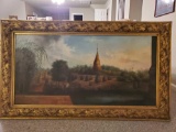 Large Framed Landscape Painting, signed D. Plumptre (LPO)