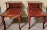 Pair of Wood Tiered End Tables (LPO)