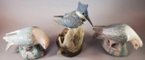 (3) Bird Figurines