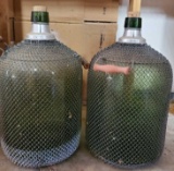 (2) Wire Mesh Covered Glass Bottles (LPO)
