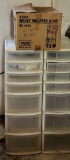 Storage Drawers and Box of Misc. Light Bulbs (LPO)