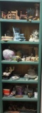 Wood Painted Shelving Unit with Contents (LPO)