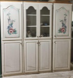 Vintage Painted Kitchen Cabinet (3) Units with Contents (LPO)