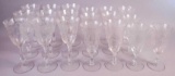 Cambridge Rose Point Etched Goblets - 19 Pieces (LPO)