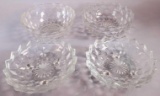 (3) Fostoria American Glass Fruit Bowls and (1) Clear Bowl