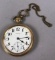 Howard Gold Plated Pocket Watch with Chain