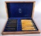 Vintage Boxed Stag Handle Steak Knives by Queen Cutlery