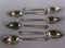 (6) Sterling Silver Pointed Bowl Spoons