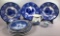 (3) Flow Blue Turkey Plates, (2) Delft Pitchers and More