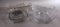 (3) Divided Relish Bowls and (1) Large Console Bowl