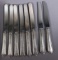 (6) Blunt Blade Sterling Dinner Knives and (2) New French Blade Sterling Dinner Knives