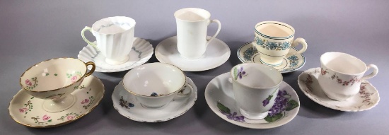 (7) Assorted Demitasse Cups and Saucers