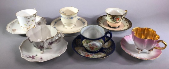(6) Assorted Demitasse Cups and Saucers