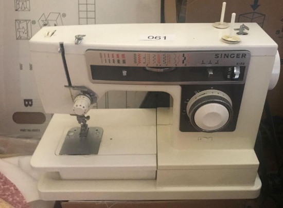 Singer Tabletop Sewing Machine with Large Lot of Sewing Supplies (LPO)