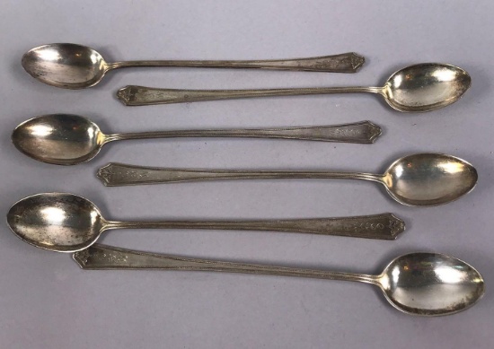 (6) Sterling Silver Iced Tea Spoons