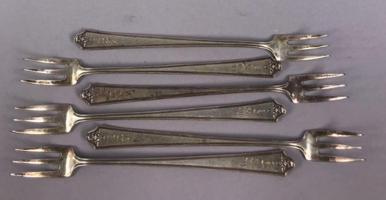 (6) Sterling Silver Seafood Forks