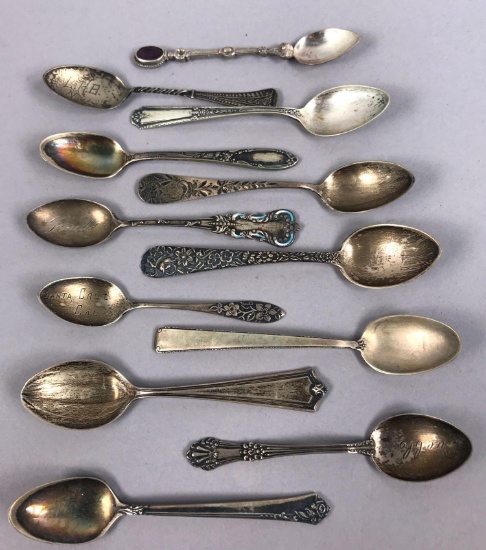 (12) Sterling Silver Demitasse Spoons