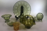 Assorted Colored Glassware - (8) pieces