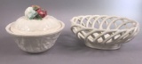 (2) Italian White Pottery Pieces
