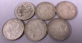 (6) Morgan Silver Dollars