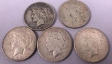 (5) Silver Peace Dollars