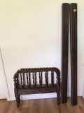 Turned Spindle Twin Bed with Rails and (8) Slats (LPO)